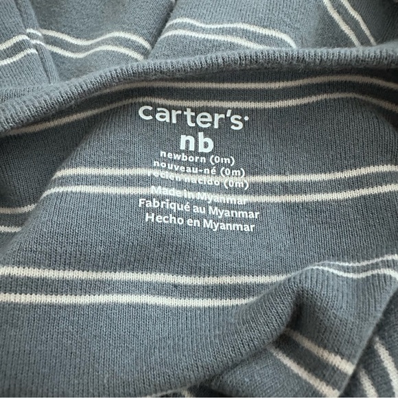 Carters Newborn Baby 2-Pack Sleeper Gowns Panda Print and Striped Print - Picture 6 of 7